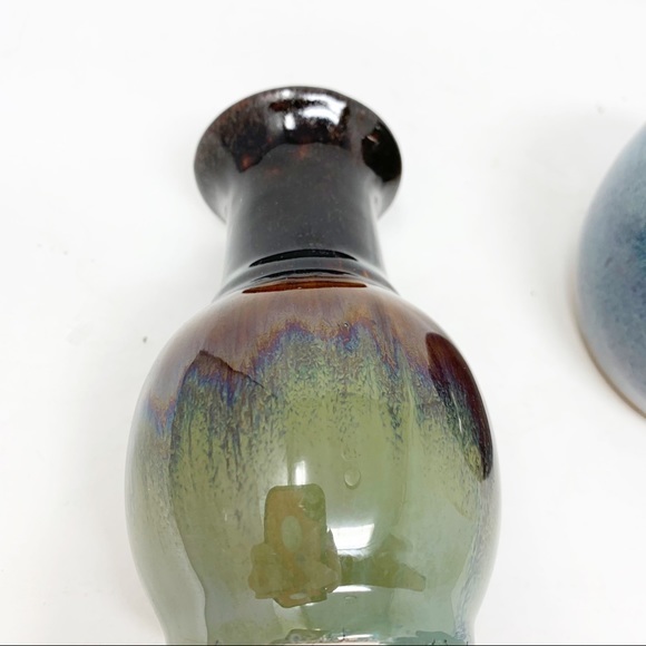 Native stoneware pottery vase artisan brown southwest swirled - Picture 3 of 8